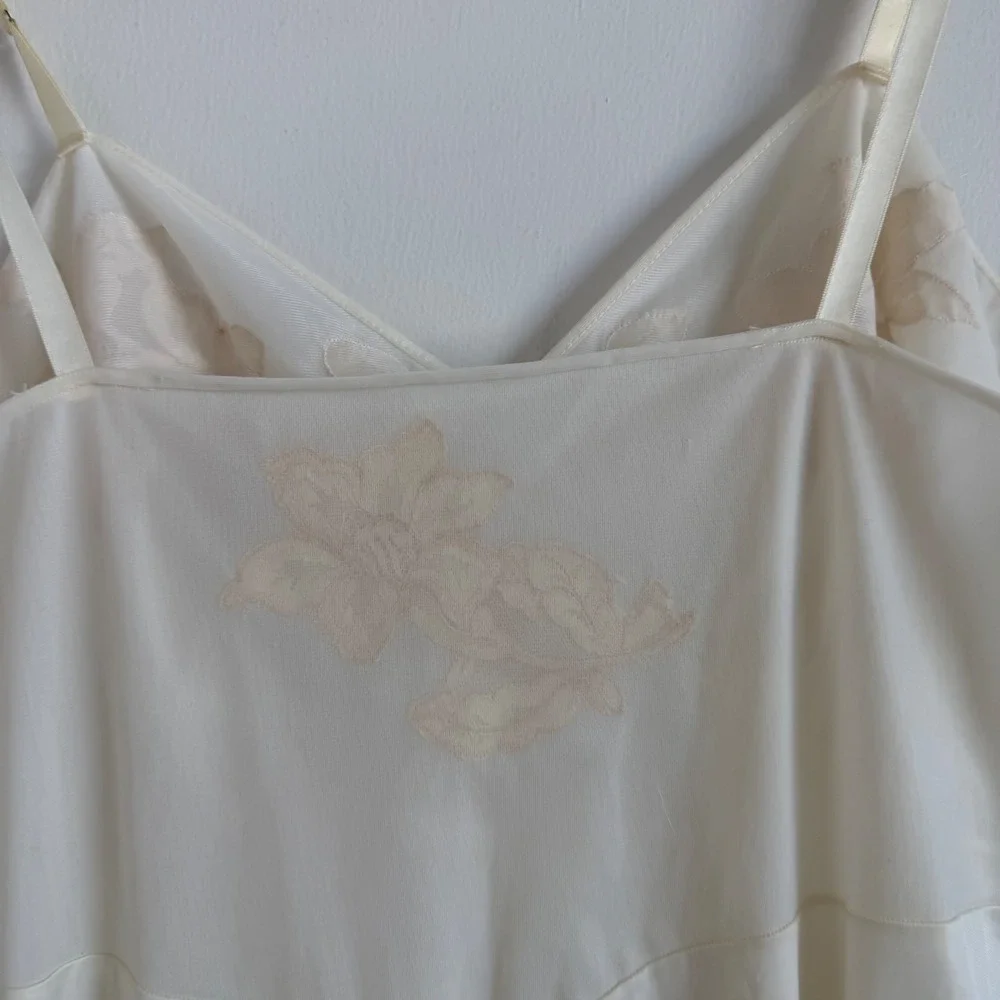 Vintage Vanity Fair Lace Plunge Slip Dress